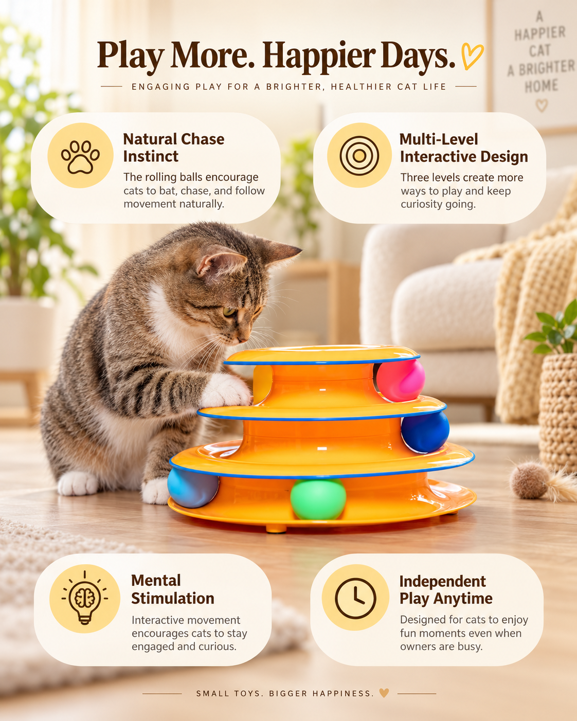 Interactive Ball Track Cat Toy