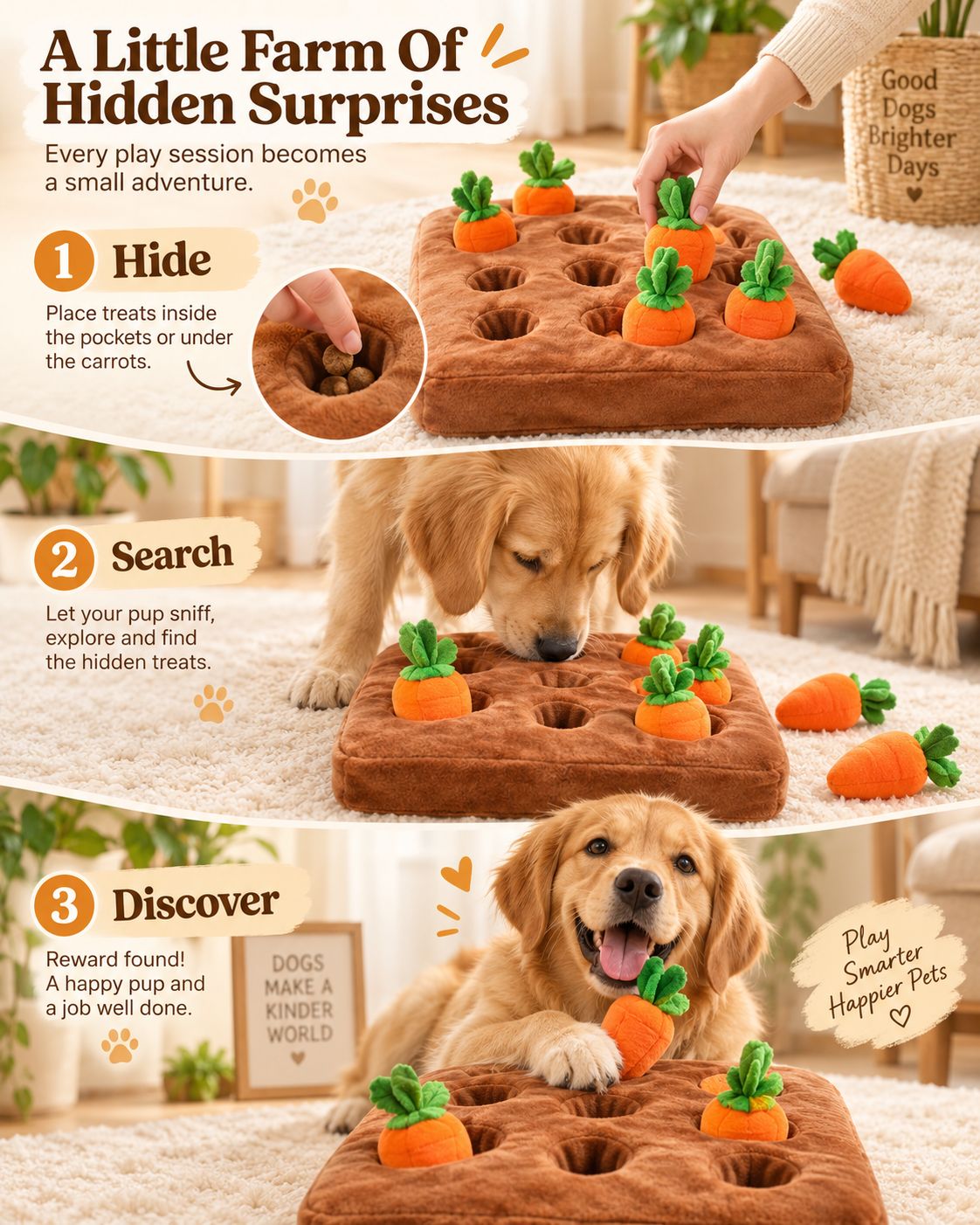 Carrot Farm Interactive Digging Toy.