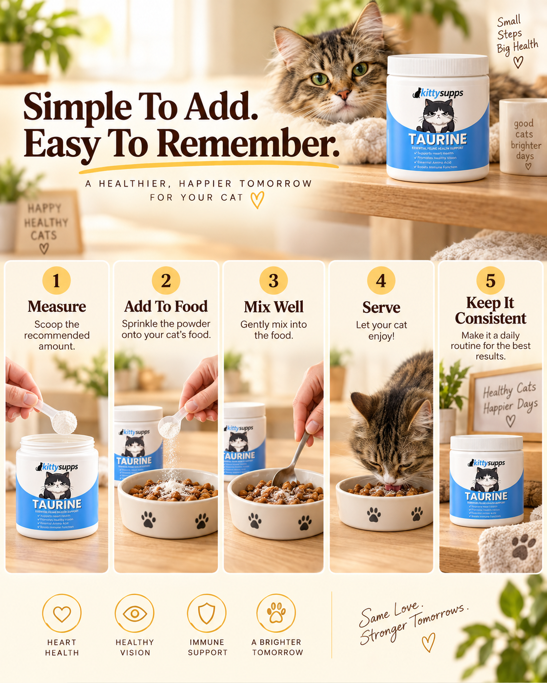 TauriCare Daily Taurine Powder for Cats