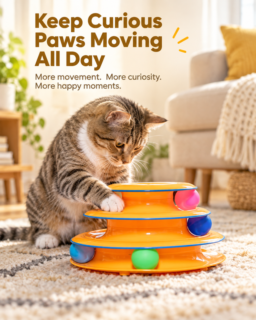 Interactive Ball Track Cat Toy