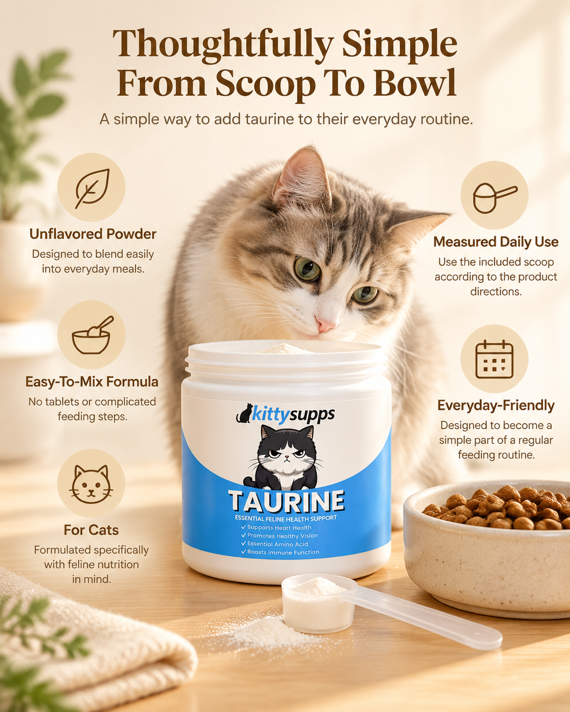 TauriCare Daily Taurine Powder for Cats